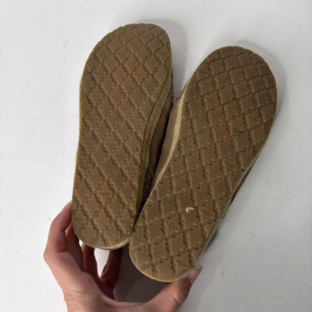 UGG 1003770K Moccasins Shoes Casual Slip On Brown Tan Youth Kids Size 2